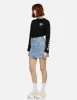 Allover Logo and Kamon print Relax Fit Denim Skirt sold by Evisu