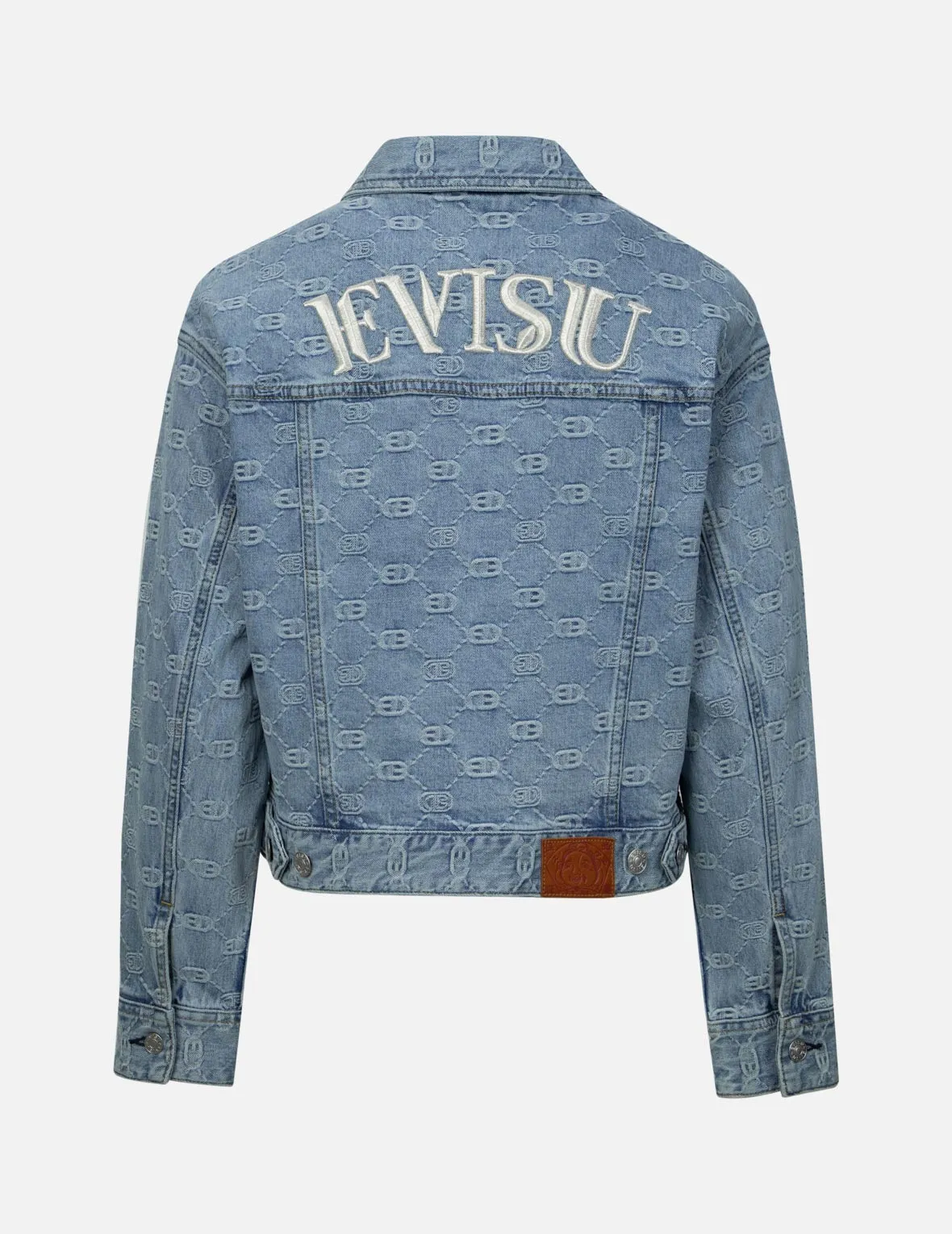 Allover Logo and Seagull Embroidery Loose Fit Denim Jacket sold by Evisu