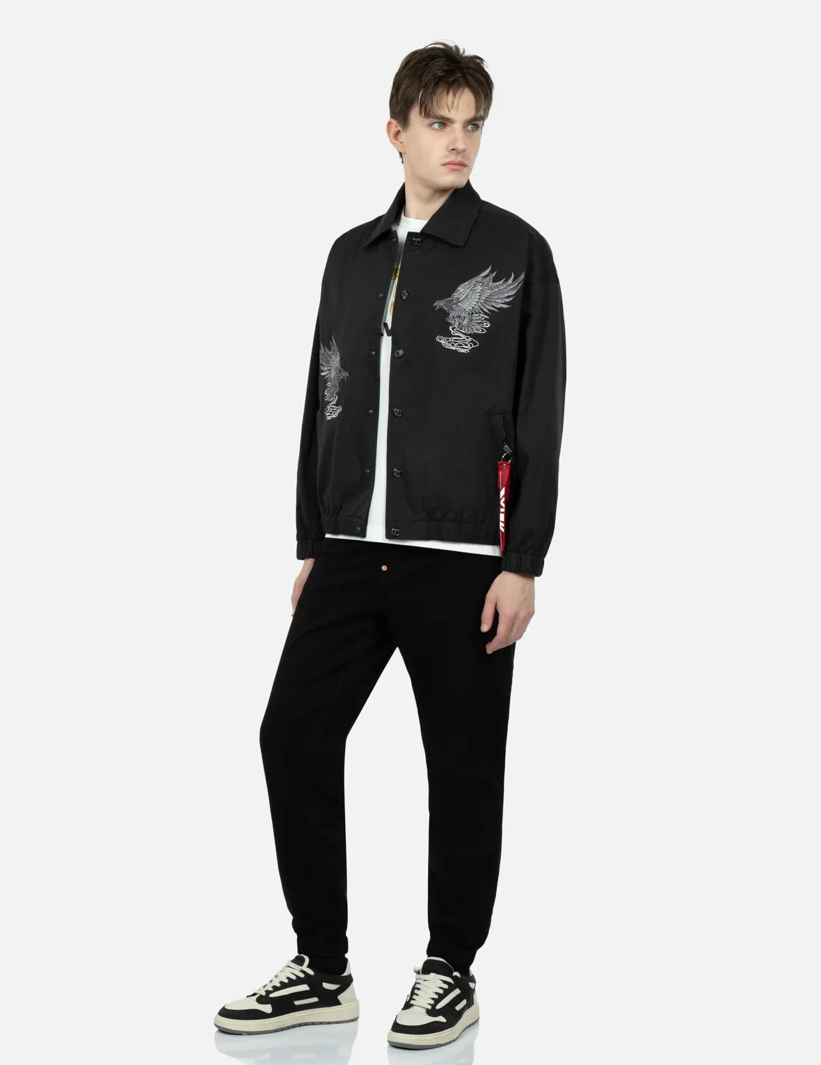 Eagle and Logo Embroidery Shirt Jacket sold by Evisu product image thumbnail 3