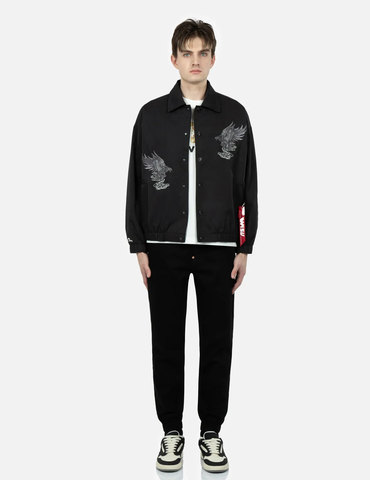Eagle and Logo Embroidery Shirt Jacket sold by Evisu product image thumbnail 5