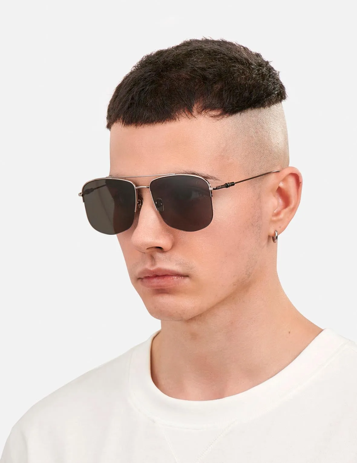 Double Bridge Metal Aviator Sunglasses sold by Evisu product image thumbnail 4