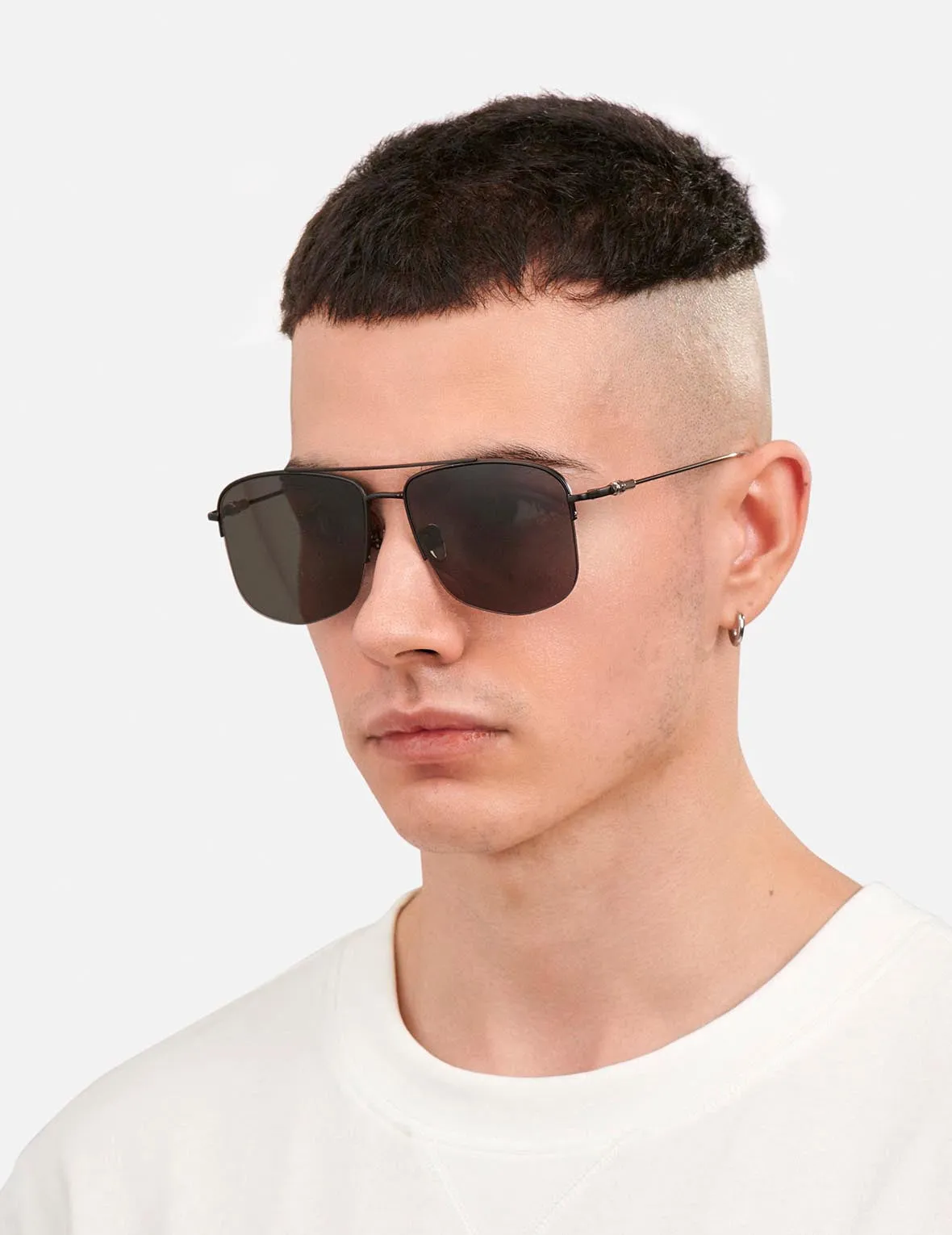 Double Bridge Metal Aviator Sunglasses sold by Evisu product image thumbnail 3