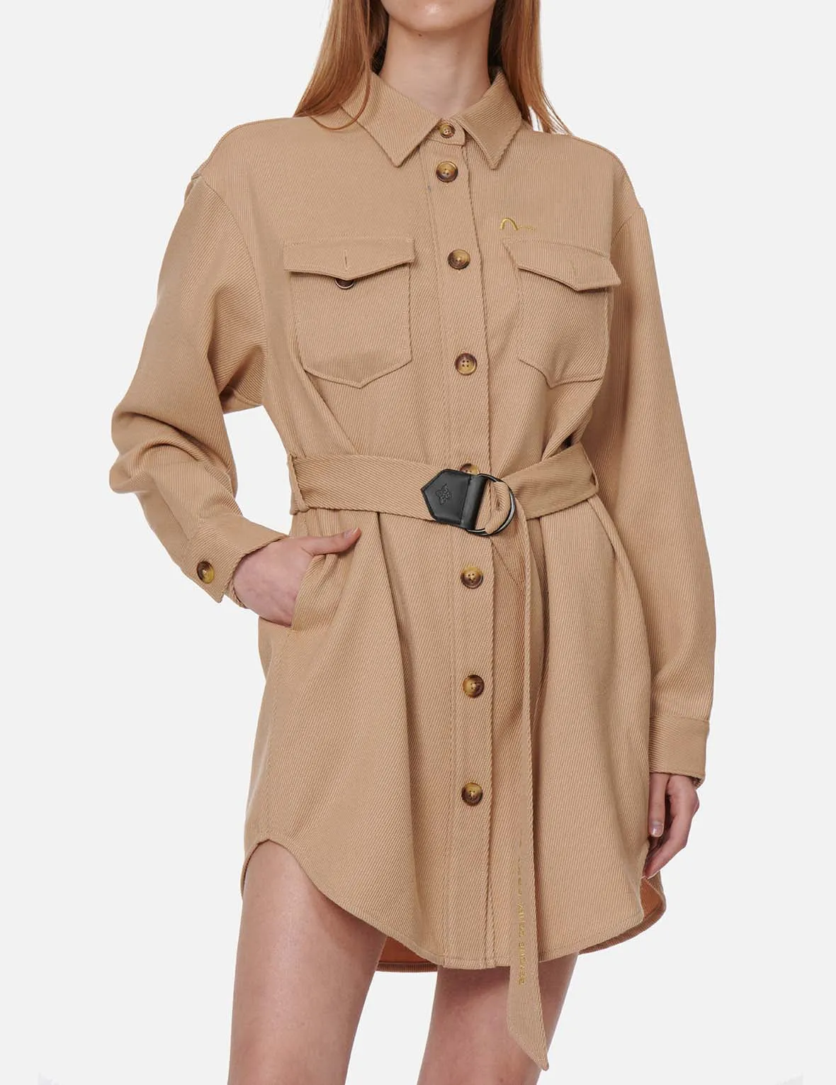 Belted Shirt Dress sold by Evisu product image thumbnail 3
