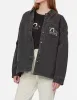 Kamon Glitter Print Oversize Denim Shirt Jacket sold by Evisu