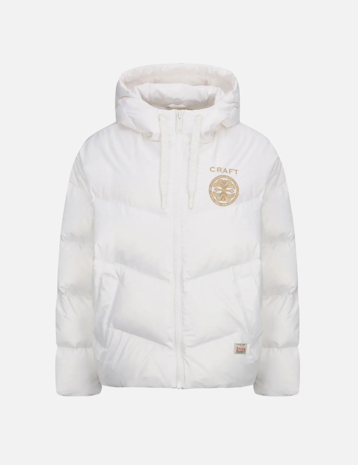 Kamon EmbroideredDown Jacket sold by Evisu