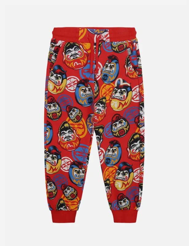 Allover Pompadour Daruma Print Sweatpants sold by Evisu