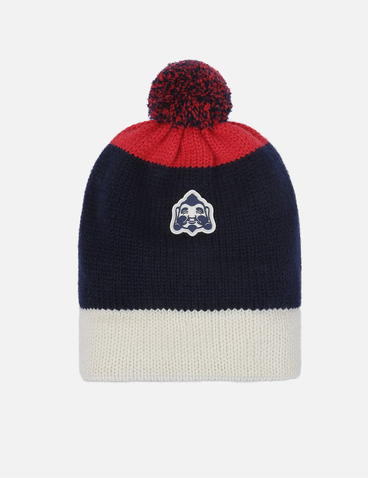 Godhead Badge Pom Pom Beanie sold by Evisu