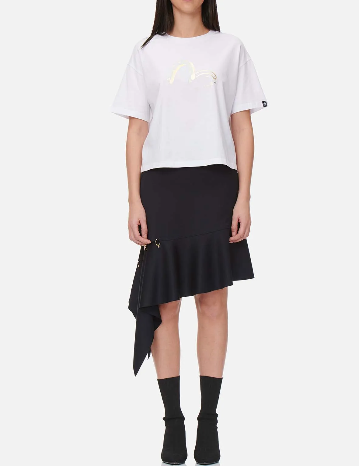 Asymmetric Drape Skirt sold by Evisu product image thumbnail 5