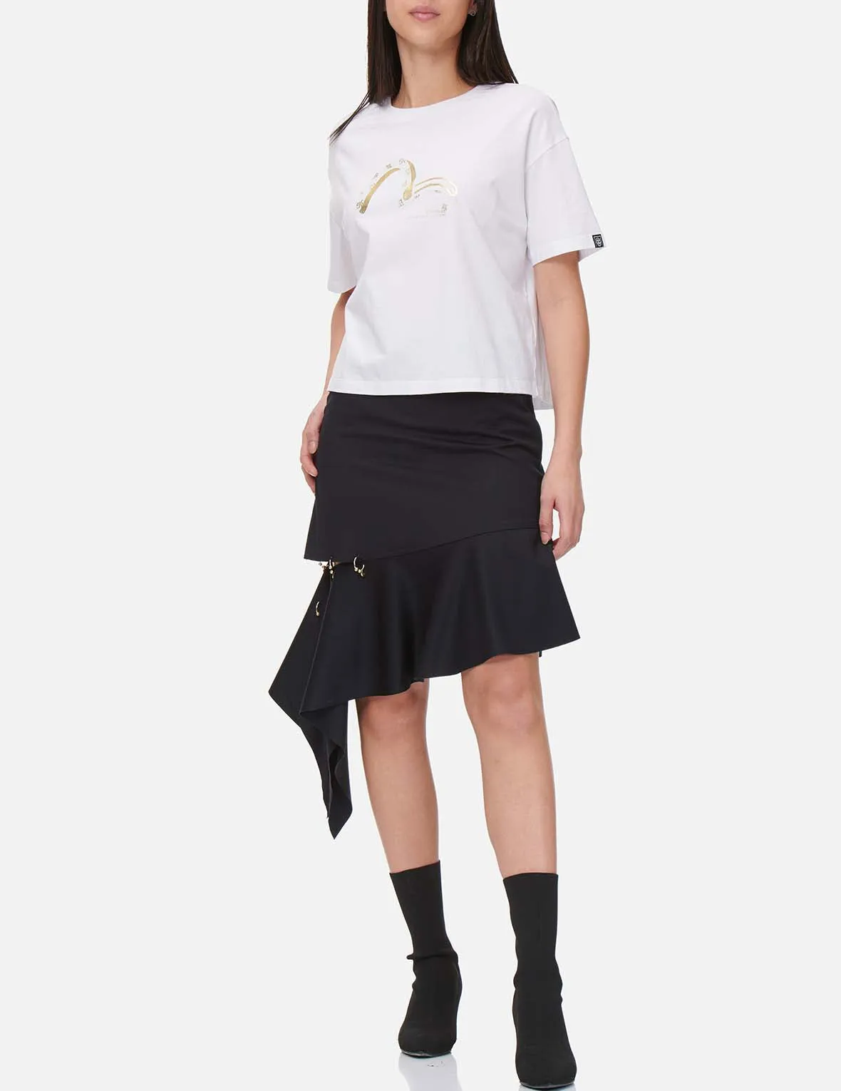 Asymmetric Drape Skirt sold by Evisu product image thumbnail 3