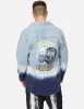 Tie-dye Denim Shirt Jacket sold by Evisu