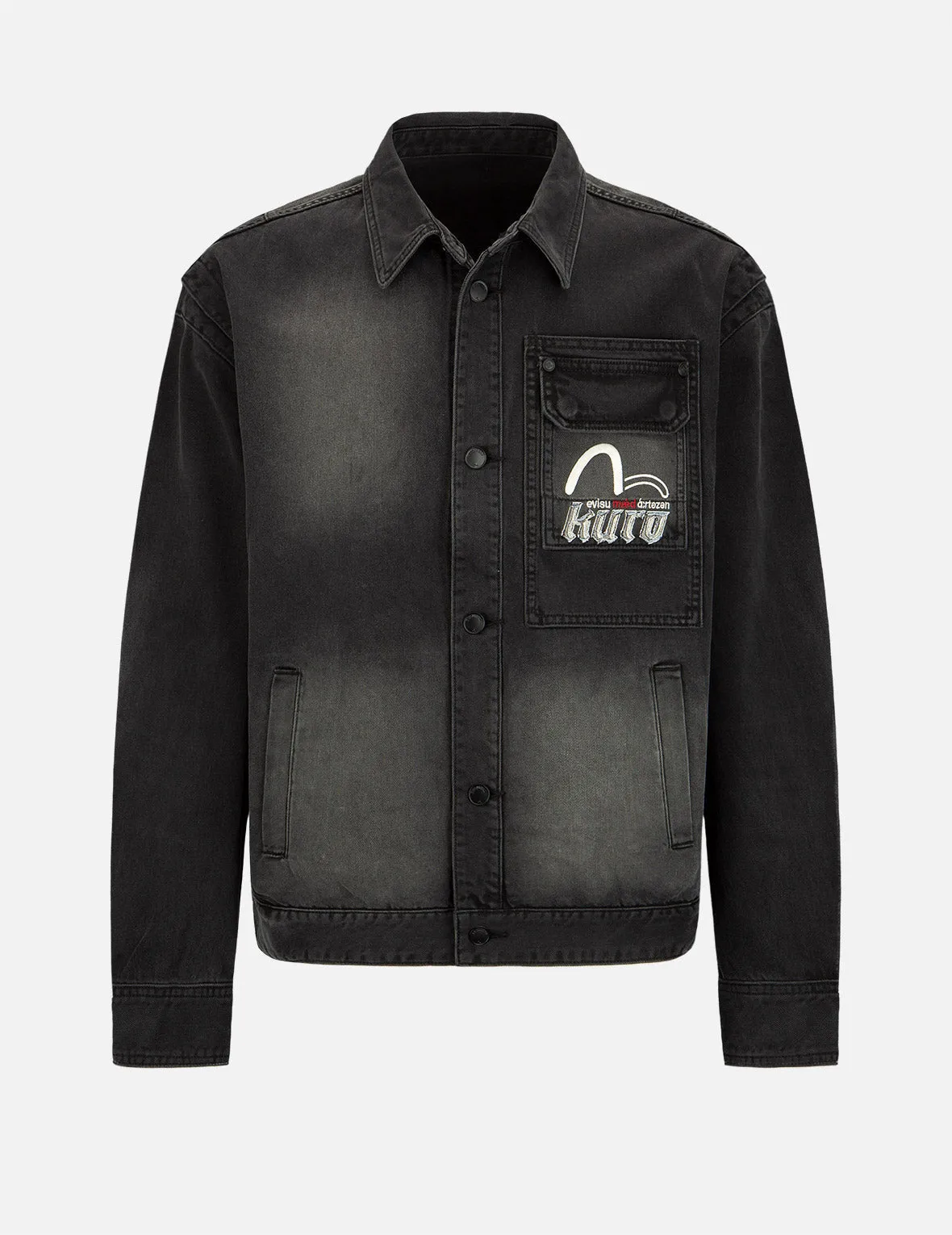 The Great Wave and Kamon Embroidery Denim Shirt Jacket sold by Evisu product image thumbnail 2