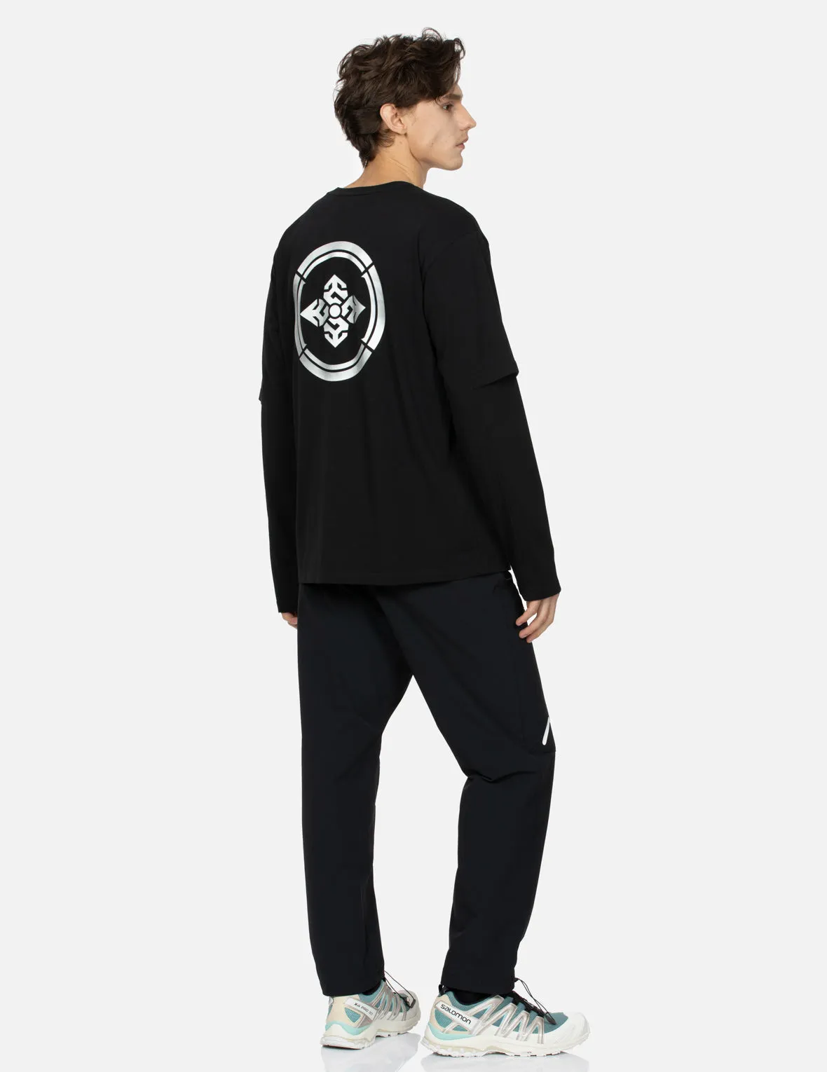 Seagull Print Panelled Regular Fit Jogger Pants sold by Evisu product image thumbnail 4