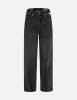 Seagull Embroidery with Logo-pattern Pocket Wide-leg Denim Jeans sold by Evisu