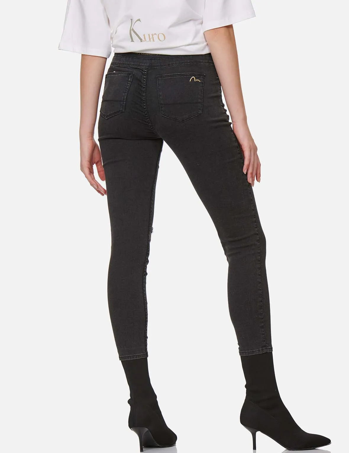 Seagull Embroidered Ripped Skinny Jeans sold by Evisu product image thumbnail 4
