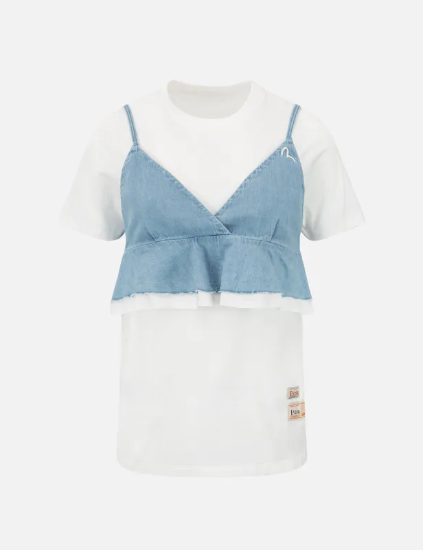 Seagull Embroidery 2-in-1 Top sold by Evisu