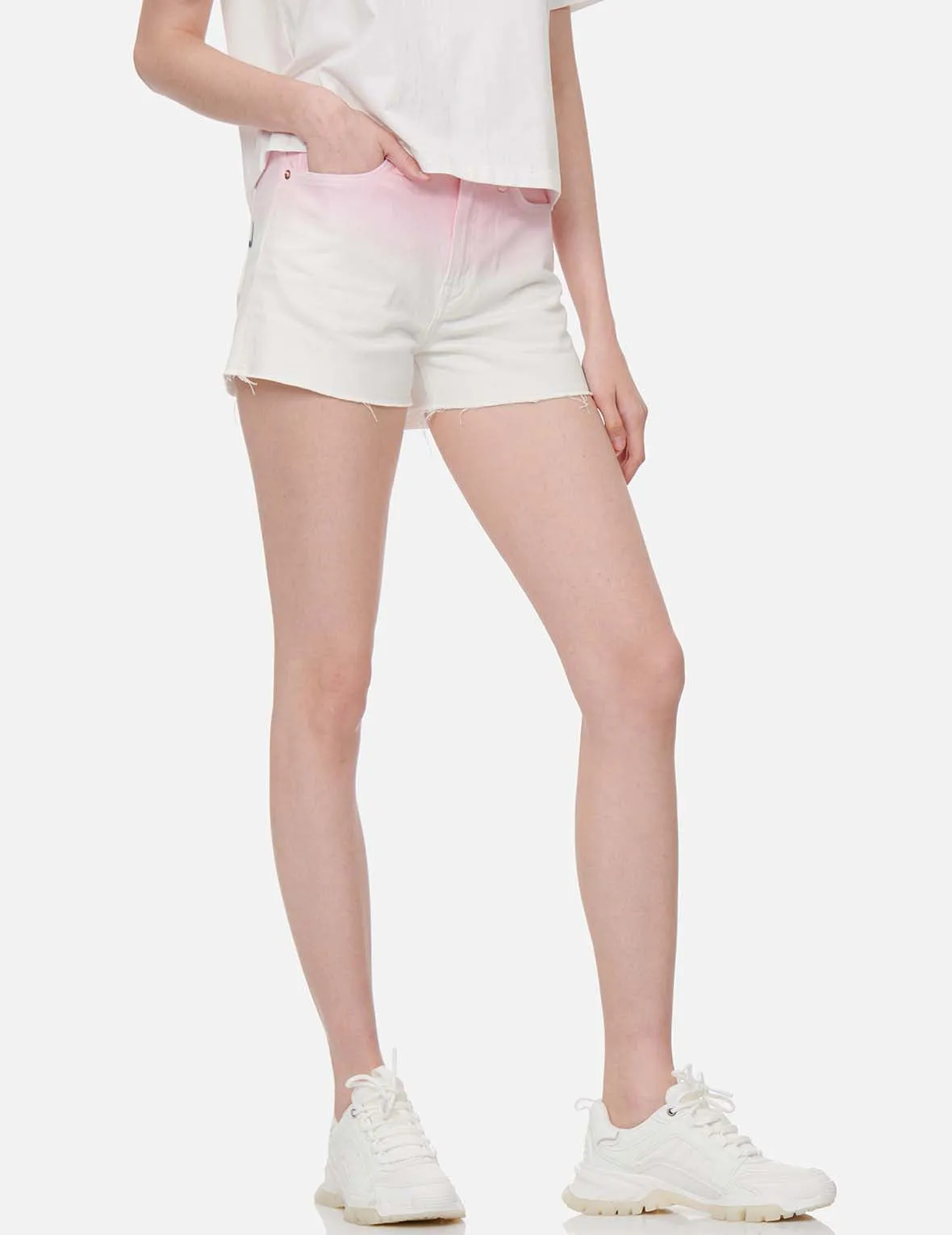 Seagull and Slogan Print Tie-dyed Denim Shorts sold by Evisu product image thumbnail 4