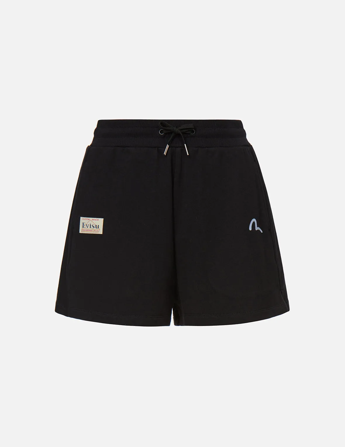 Seagull and Logo Print Sweat Shorts sold by Evisu