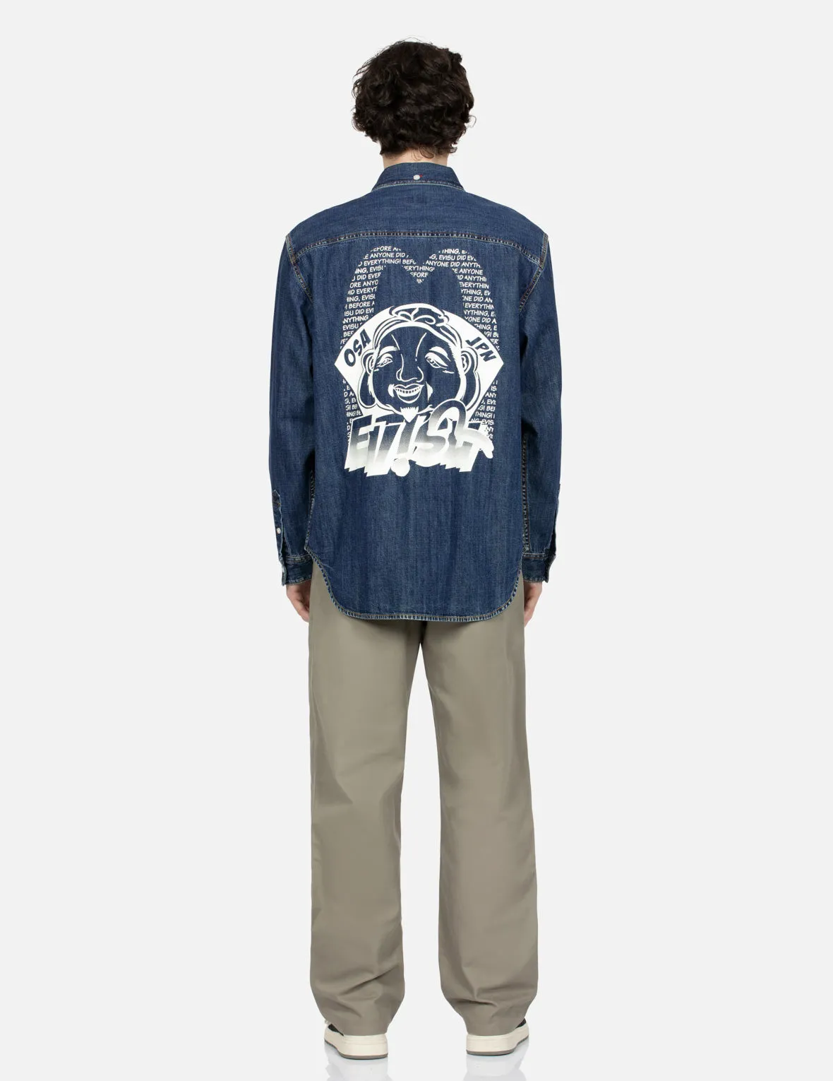 Seagull and Kamon Print Straight Fit Chino Pants sold by Evisu product image thumbnail 5