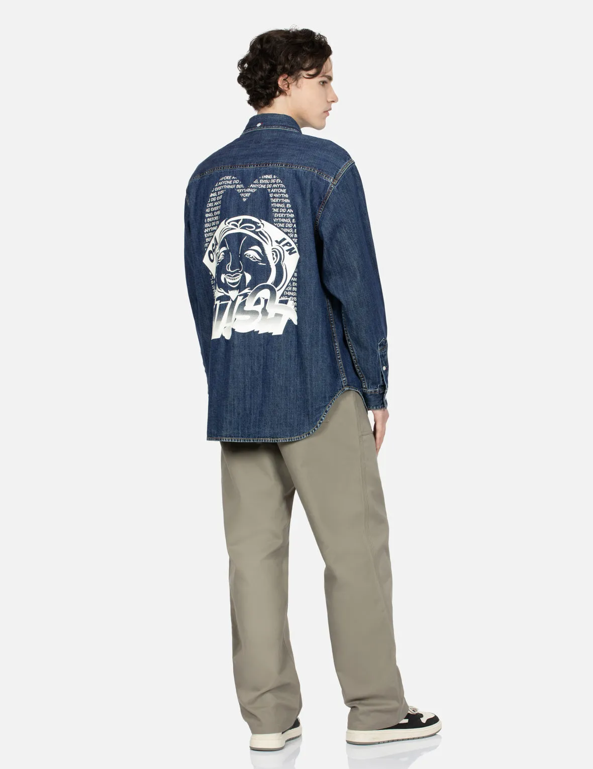 Seagull and Kamon Print Straight Fit Chino Pants sold by Evisu product image thumbnail 3