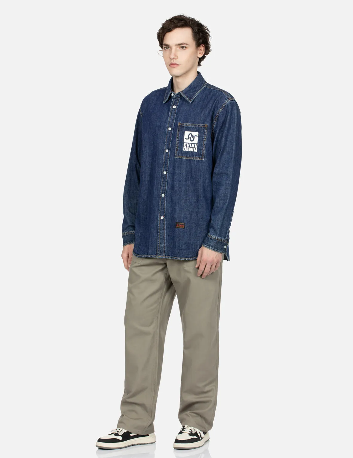Seagull and Kamon Print Straight Fit Chino Pants sold by Evisu product image thumbnail 4