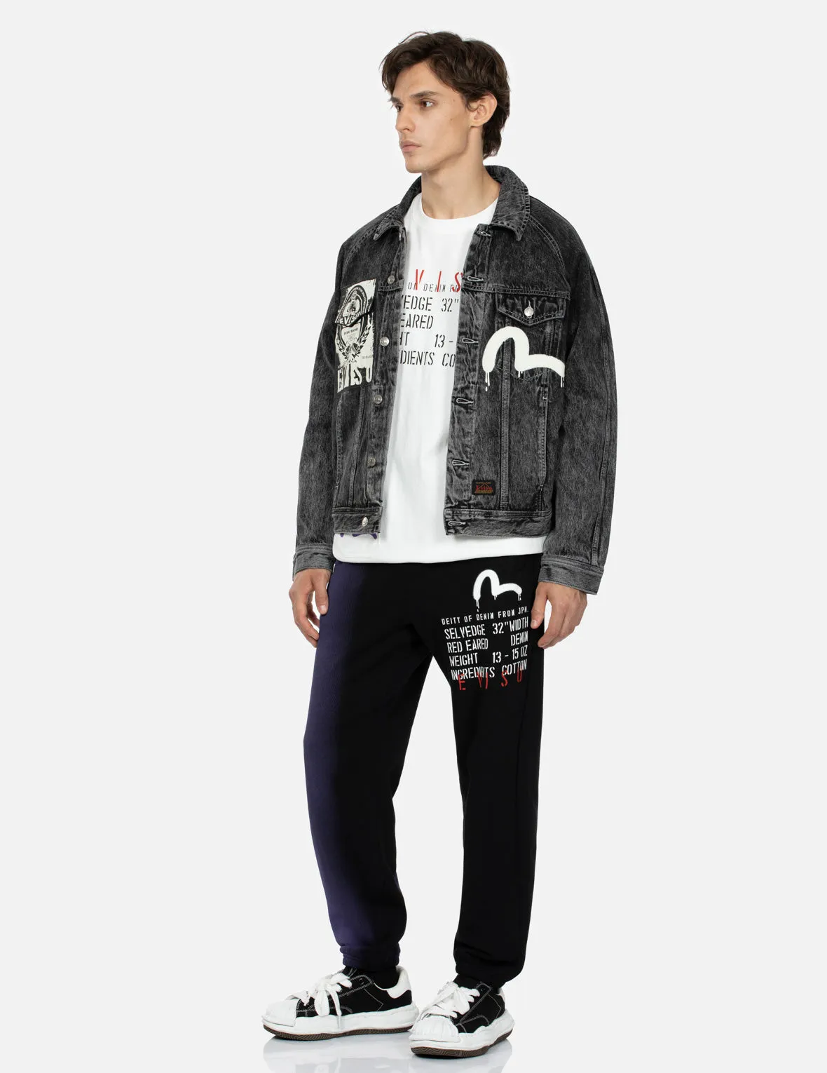 Poster Graphic and Seagull Print Loose Fit Denim Jacket sold by Evisu product image thumbnail 3