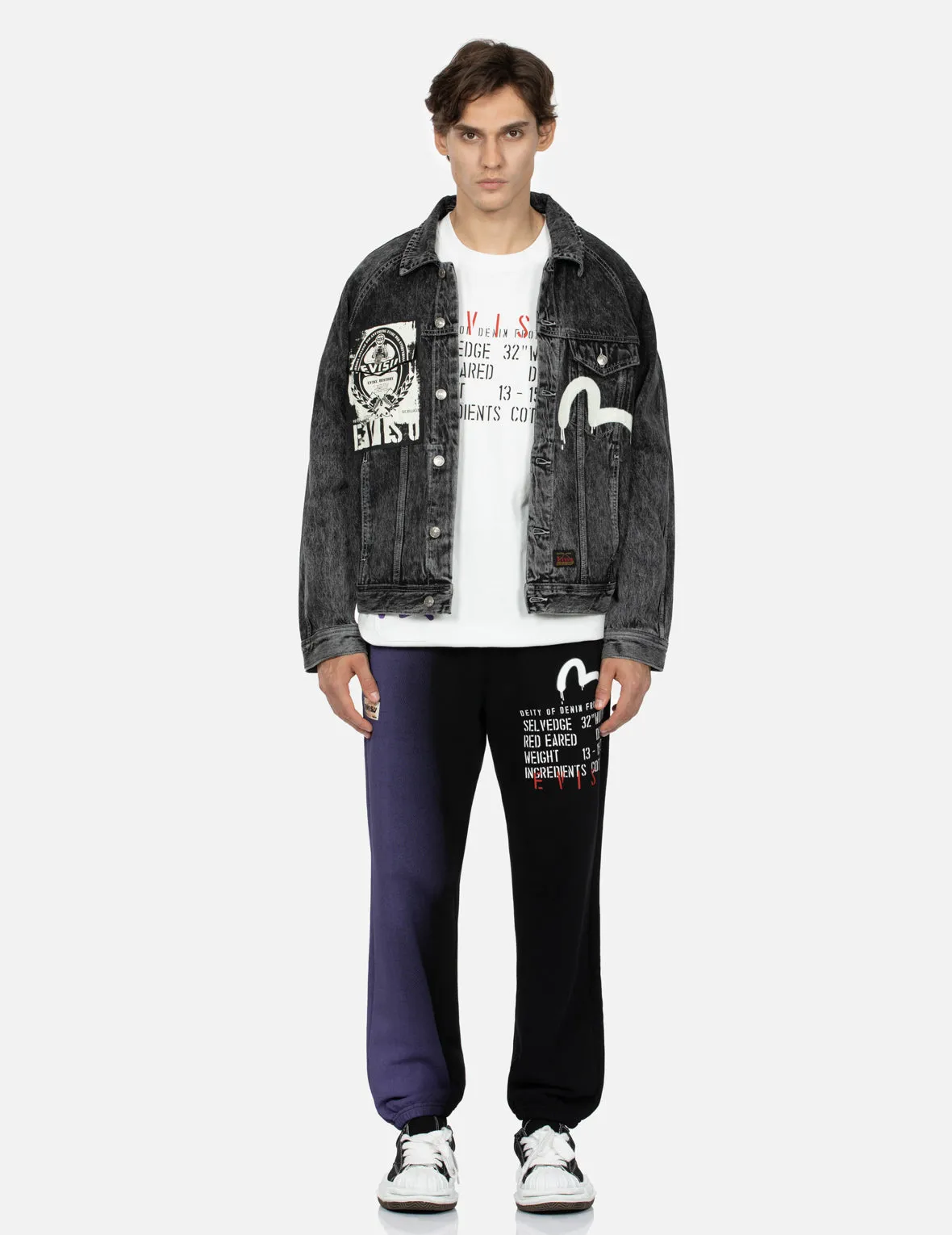 Poster Graphic and Seagull Print Loose Fit Denim Jacket sold by Evisu product image thumbnail 5