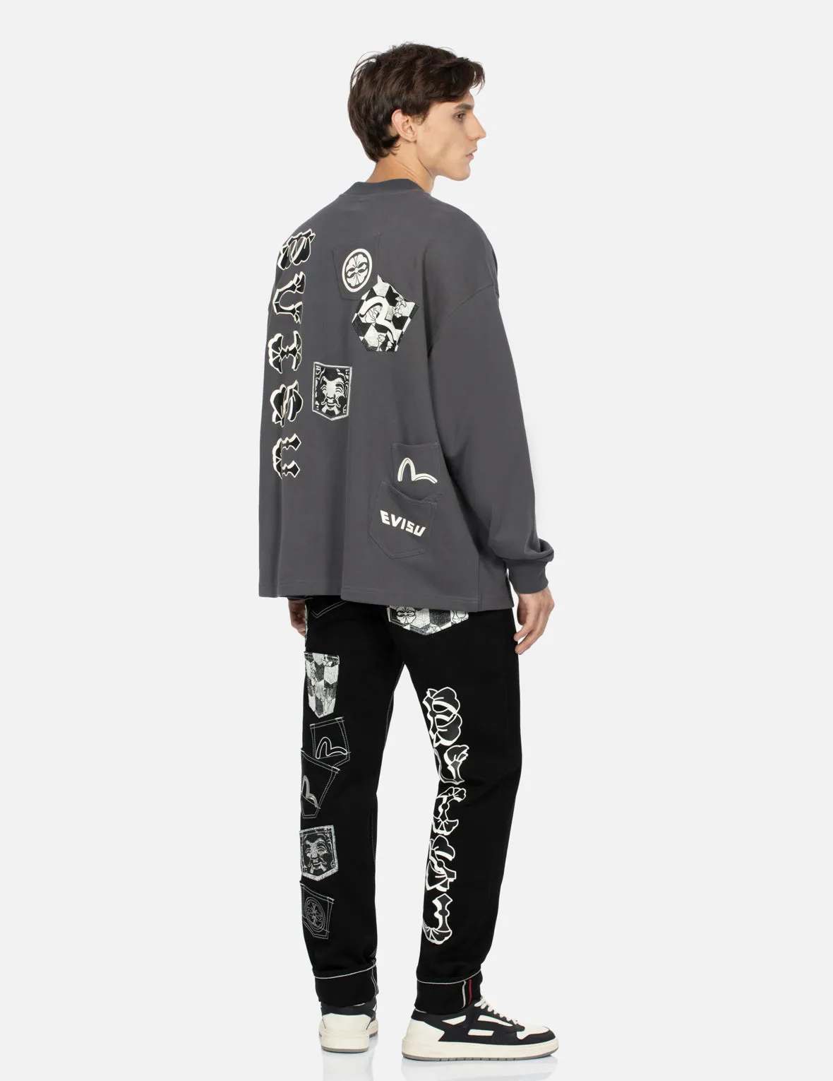 Multi-Pocket Loose Fit Sweatshirt sold by Evisu product image thumbnail 3