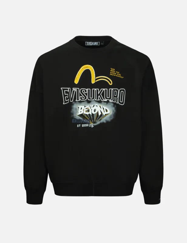 Multi-Logo Print Oversized Sweatshirt sold by Evisu