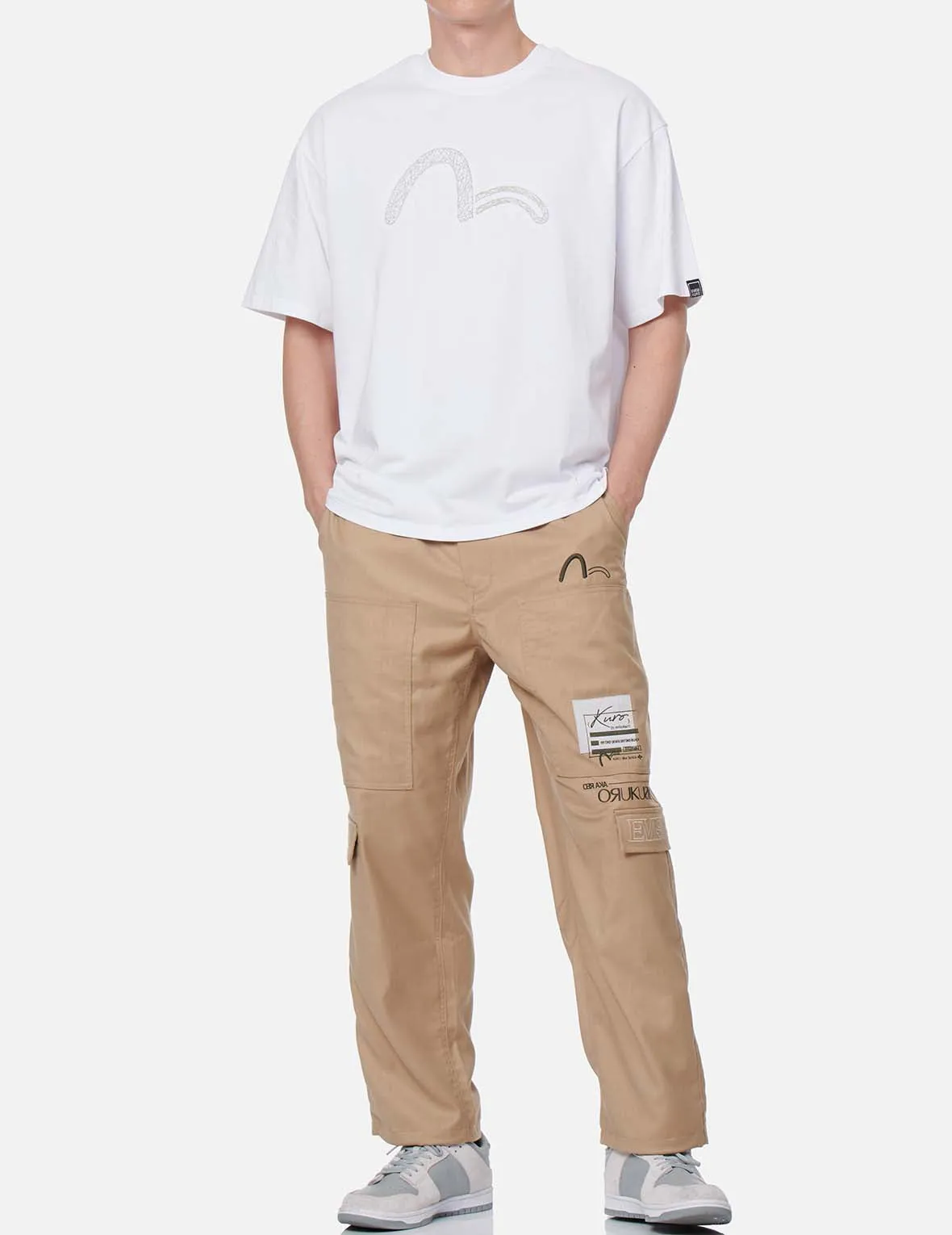 Logo Patch Wide Leg Cargo Pants sold by Evisu product image thumbnail 5