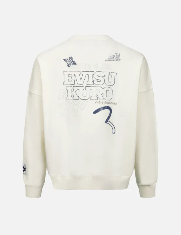 Logo and Seagull Print Oversized Sweatshirt sold by Evisu
