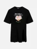 Logo and Heart Print Cut-out Relaxed Fit T-shirt sold by Evisu