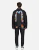 Kumadori Daruma Daicock Print and Embroidery Loose Fit Denim Jacket sold by Evisu