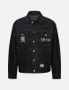 Kumadori Daruma Daicock Print and Embroidery Loose Fit Denim Jacket sold by Evisu