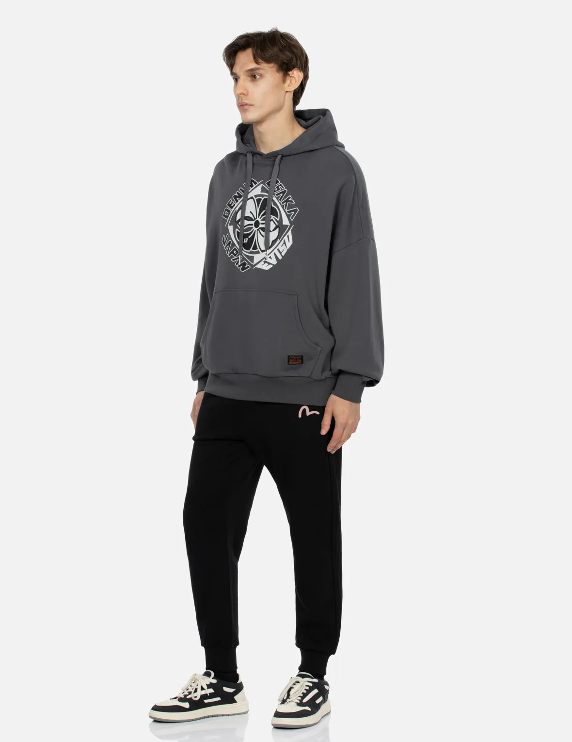 Kamon Print Loose Fit Hoodie sold by Evisu product image thumbnail 5