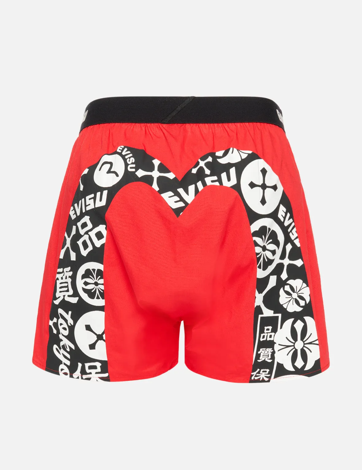 Kamon-pattern Daicock Print Boxer Shorts sold by Evisu