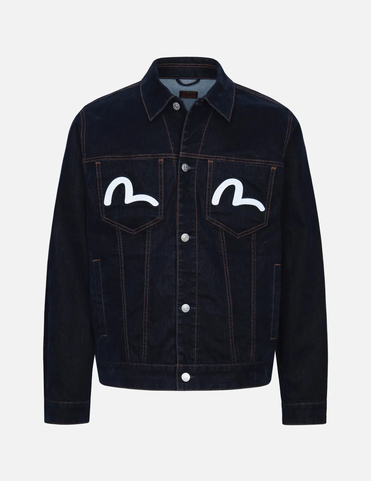Kamon and Seagull Embroidery Regular Fit Denim Jacket sold by Evisu product image thumbnail 2