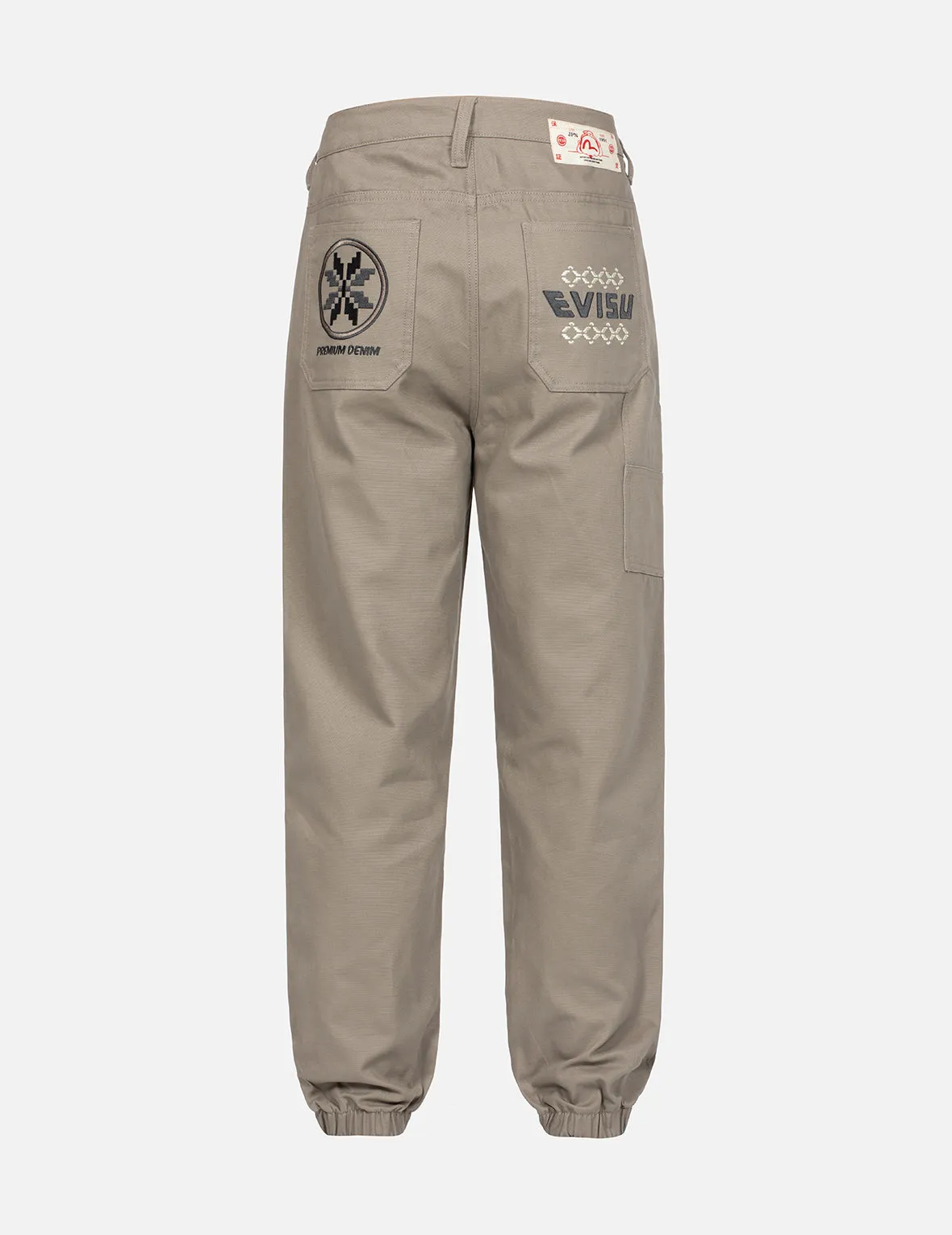 Kamon and Logo Embroidery Woven Jogger Pants sold by Evisu product image thumbnail 2