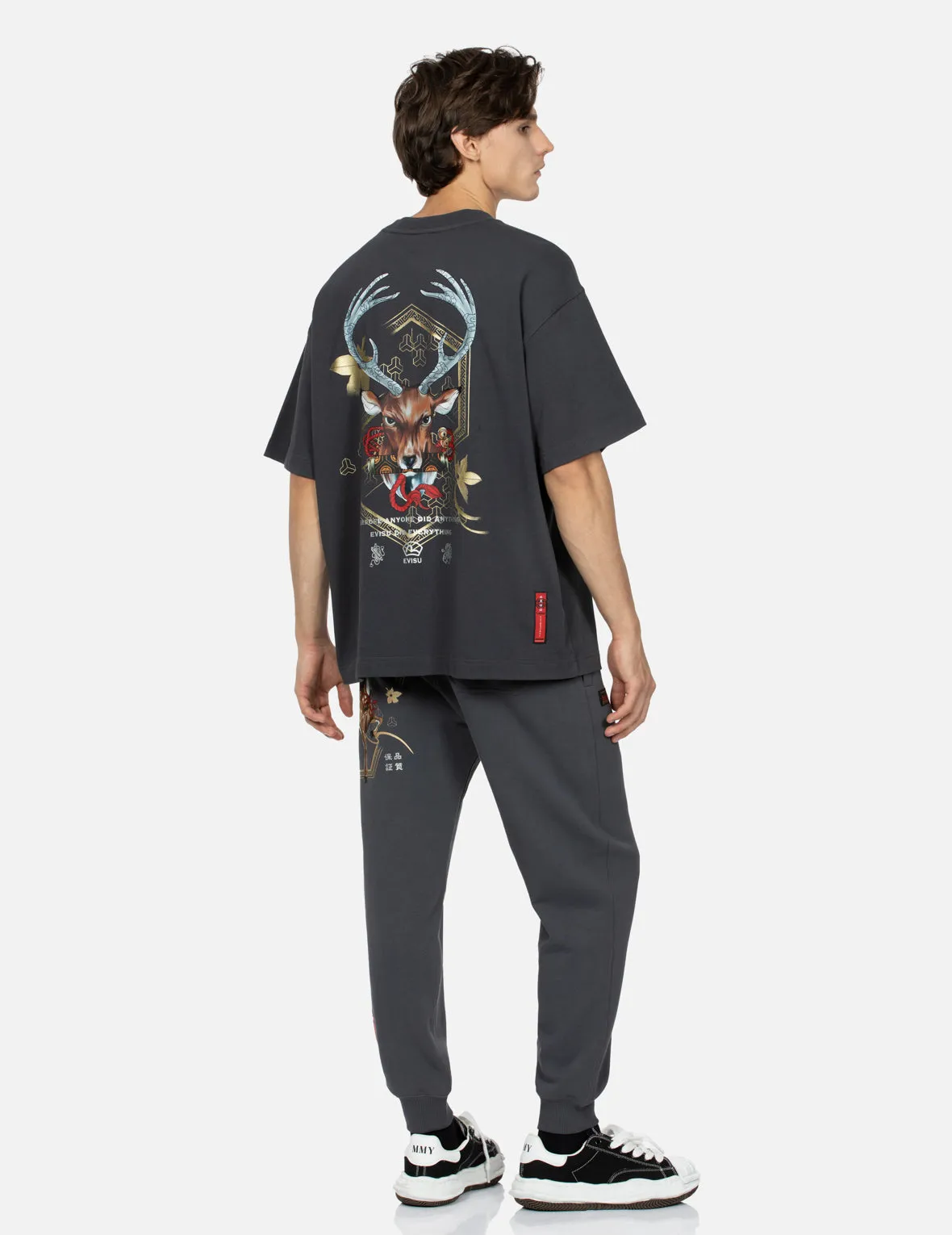 Divine Deer Print Regular fit Sweatpants sold by Evisu product image thumbnail 5