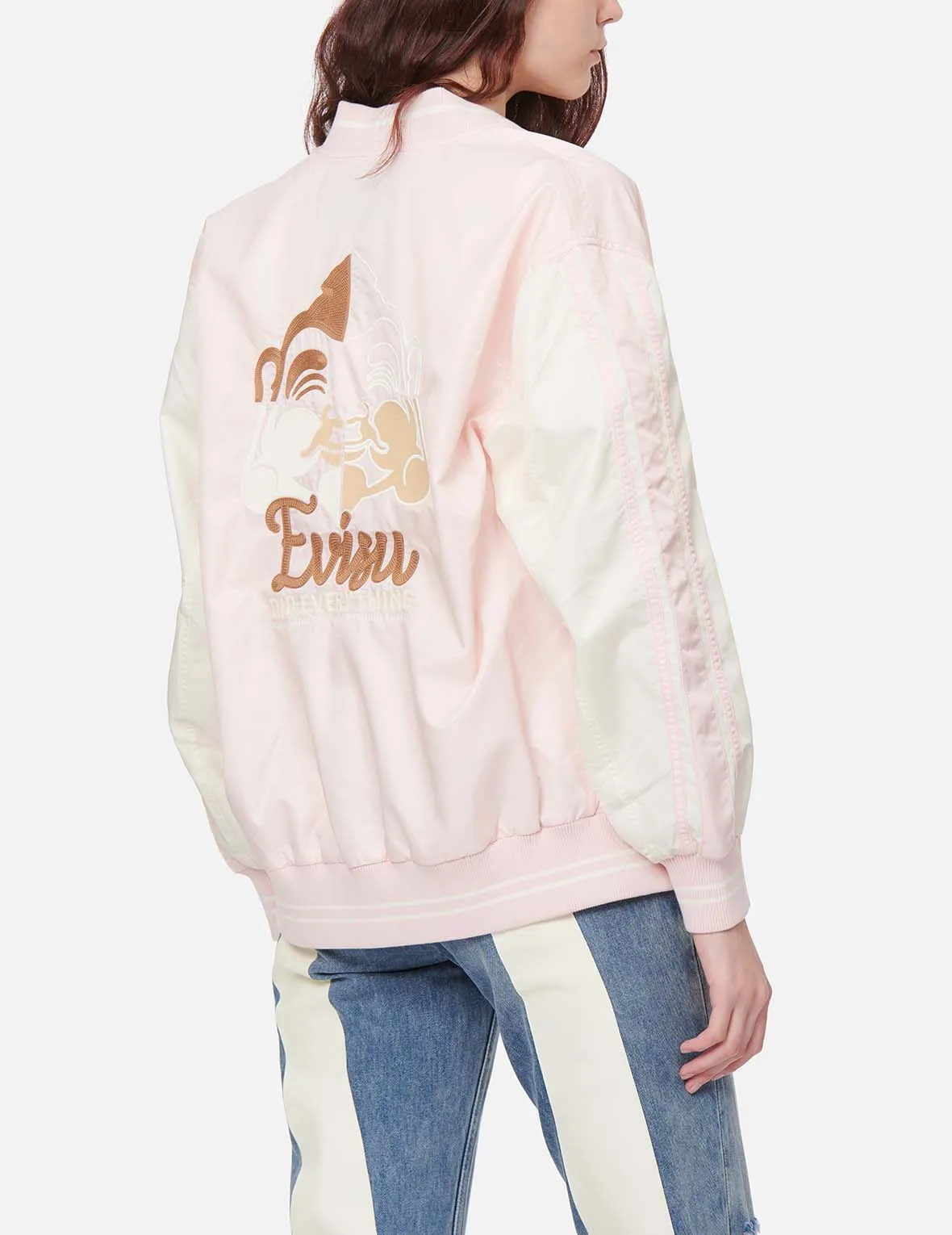 Deconstructed Godhead Embroidery Bomber Jacket sold by Evisu product image thumbnail 3