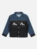 Daruma Daicock Print Regular Fit Fabric Blocking Denim Jacket sold by Evisu