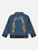 Daruma Daicock Print Regular Fit Fabric Blocking Denim Jacket sold by Evisu