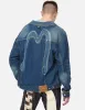 Daicock Discharged Print and Stitching Denim Jacket sold by Evisu