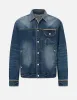 Daicock Discharged Print and Stitching Denim Jacket sold by Evisu