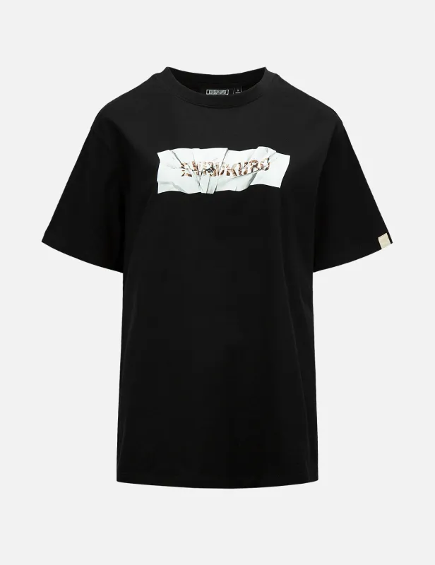 Crinkled Box Logo Print T-Shirt sold by Evisu