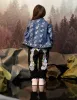 Allover Star Print Regular Fit Denim Jacket sold by Evisu
