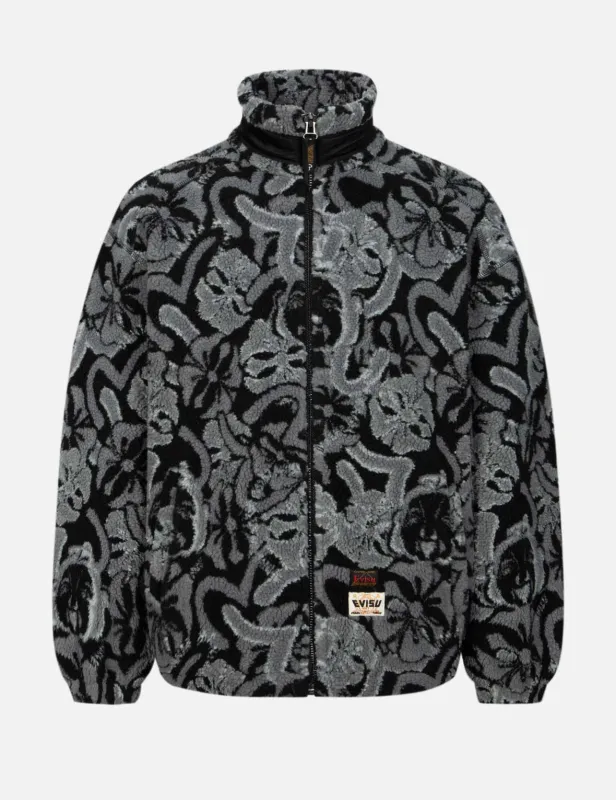 Allover Seagull and Kamon Jacquard Loose Fit Sherpa Jacket sold by Evisu