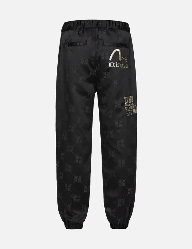 Allover Monogram Jacquard Regular Fit Jogger Pants sold by Evisu
