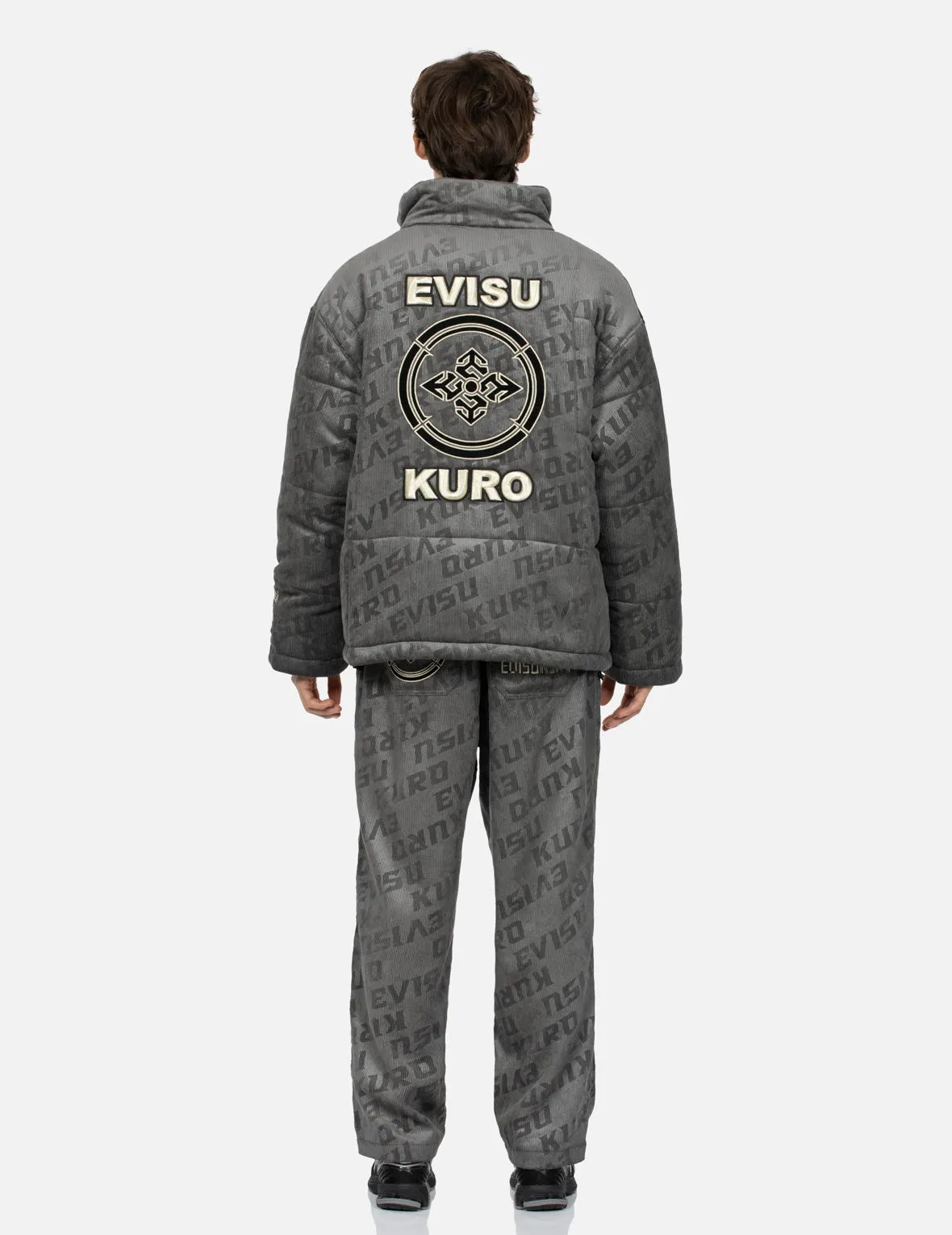 Allover Monogram Embossing Relax Fit Corduroy Padded Jacket sold by Evisu product image thumbnail 5