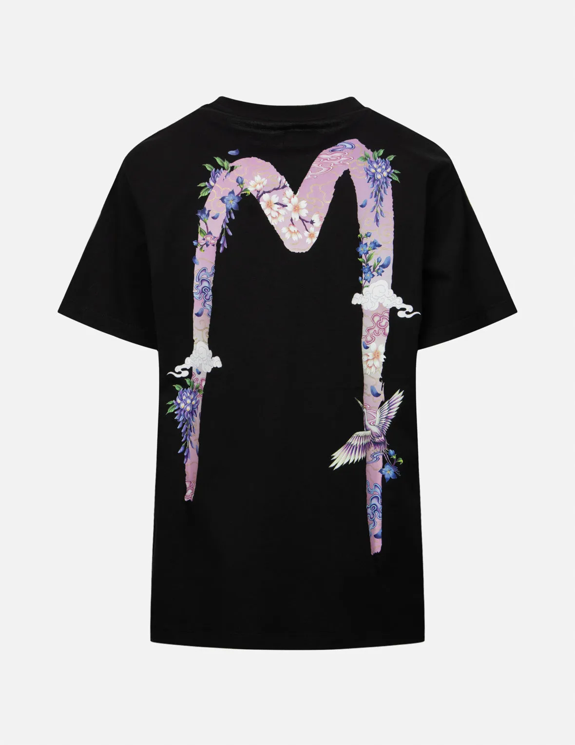 Cranes and Wisteria Daicock Boyfriend T-shirt sold by Evisu