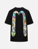 Daruma and Fortune Cat Print Daicock Oversized T-shirt sold by Evisu